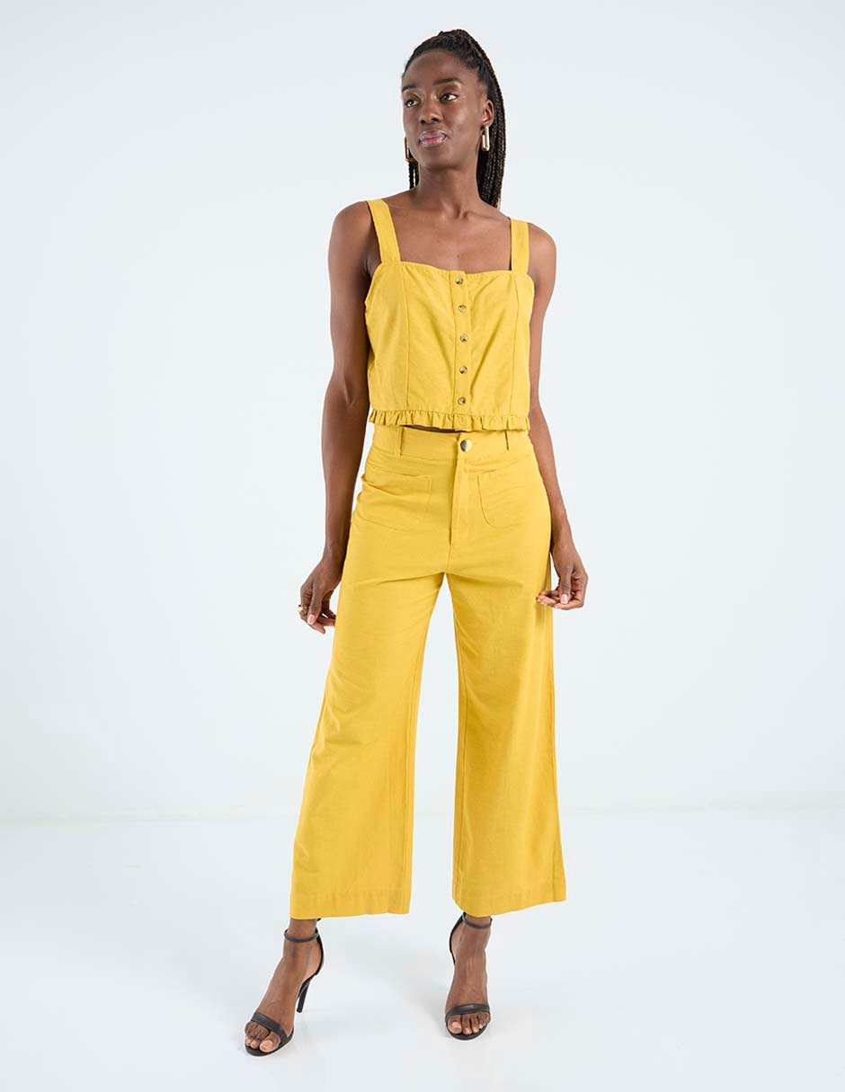Pantalón coulotte amplio para mujer 3