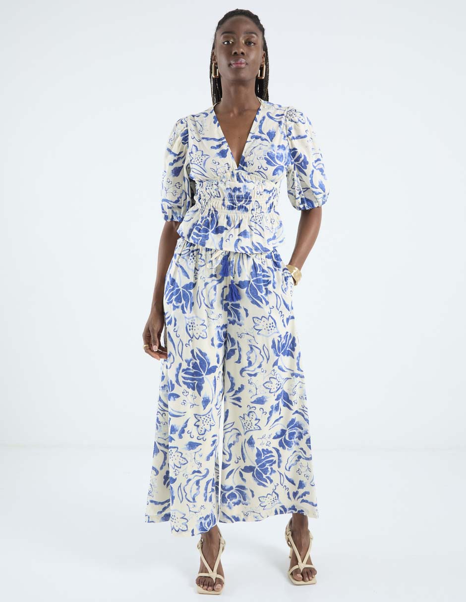 Pantalón coulotte amplio para mujer 3