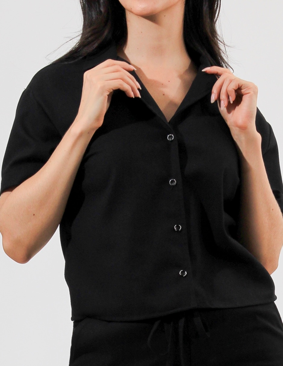 Blusa manga corta para mujer 7