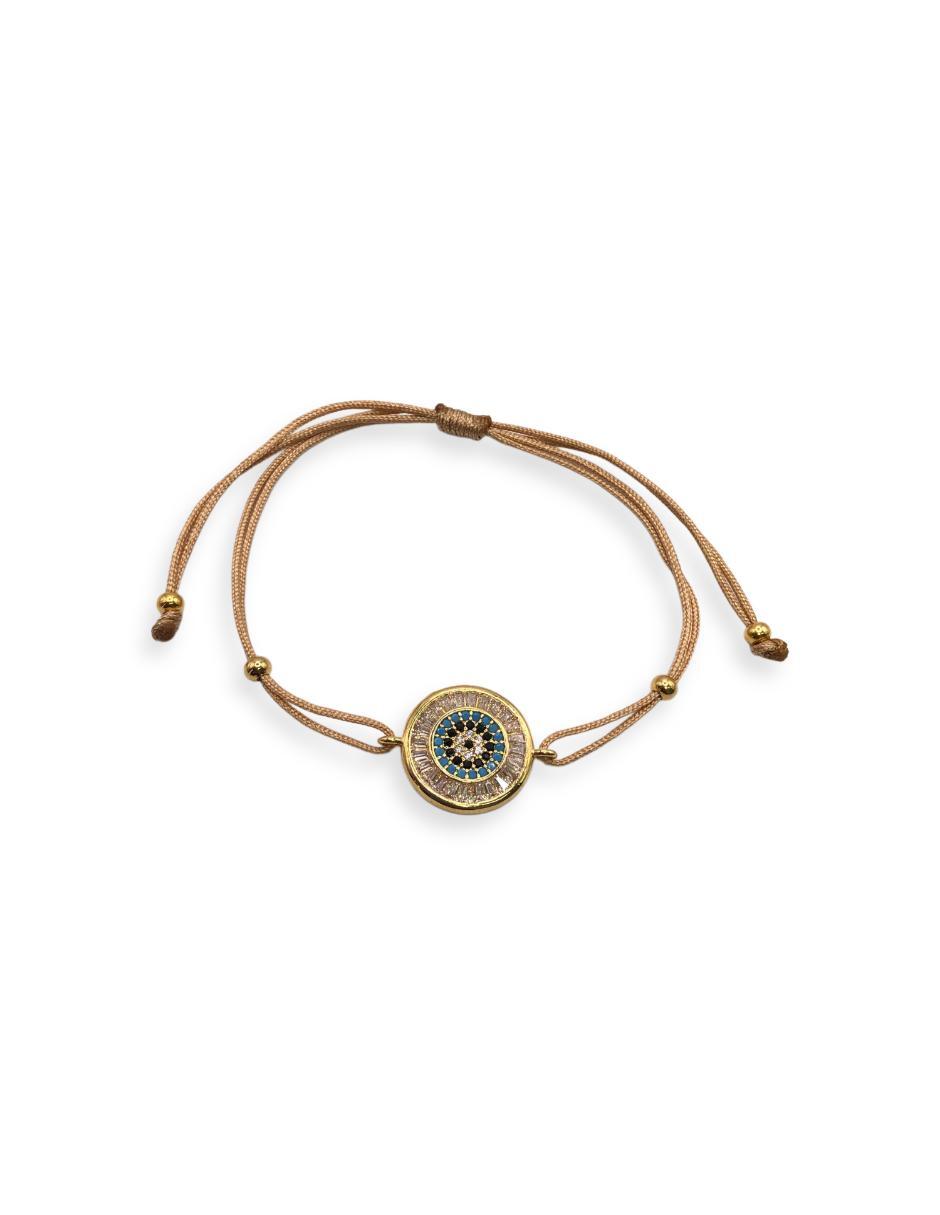 Pulsera con zirconia acabado baño de oro 14 K Pulsera con zirconia acabado baño de oro 14 K