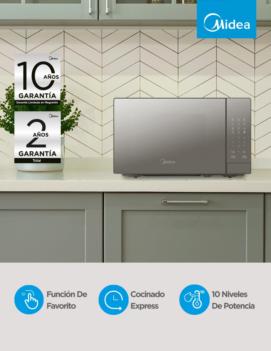 Horno de microondas de convección Midea modelo MMDR07S2MB de 0.7 pies cúbicos