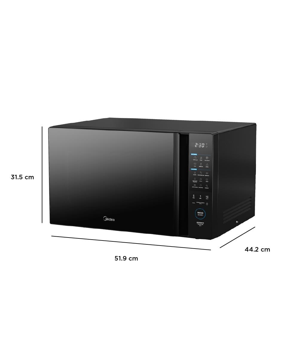 Horno de microondas convencional Midea modelo MMDT14S2MB de 1.4 pies cúbicos
