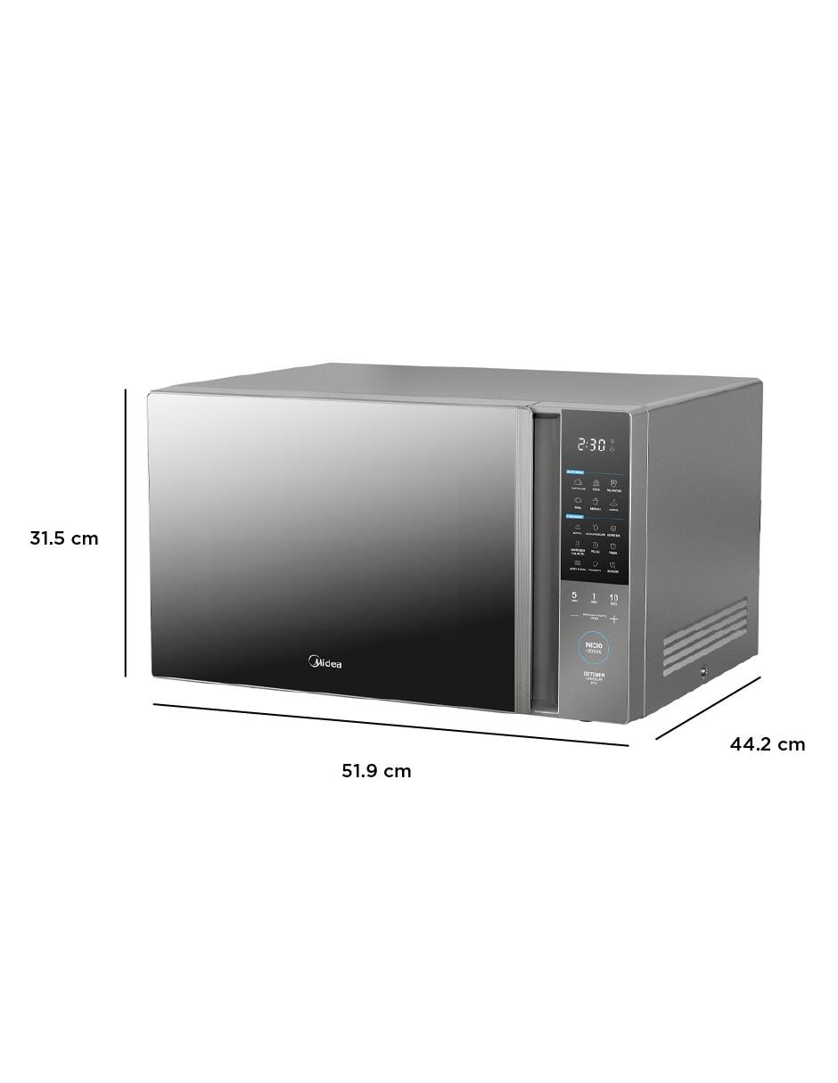 Horno de microondas convencional Midea modelo MMDT14S2MG de 1.4 pies cúbicos