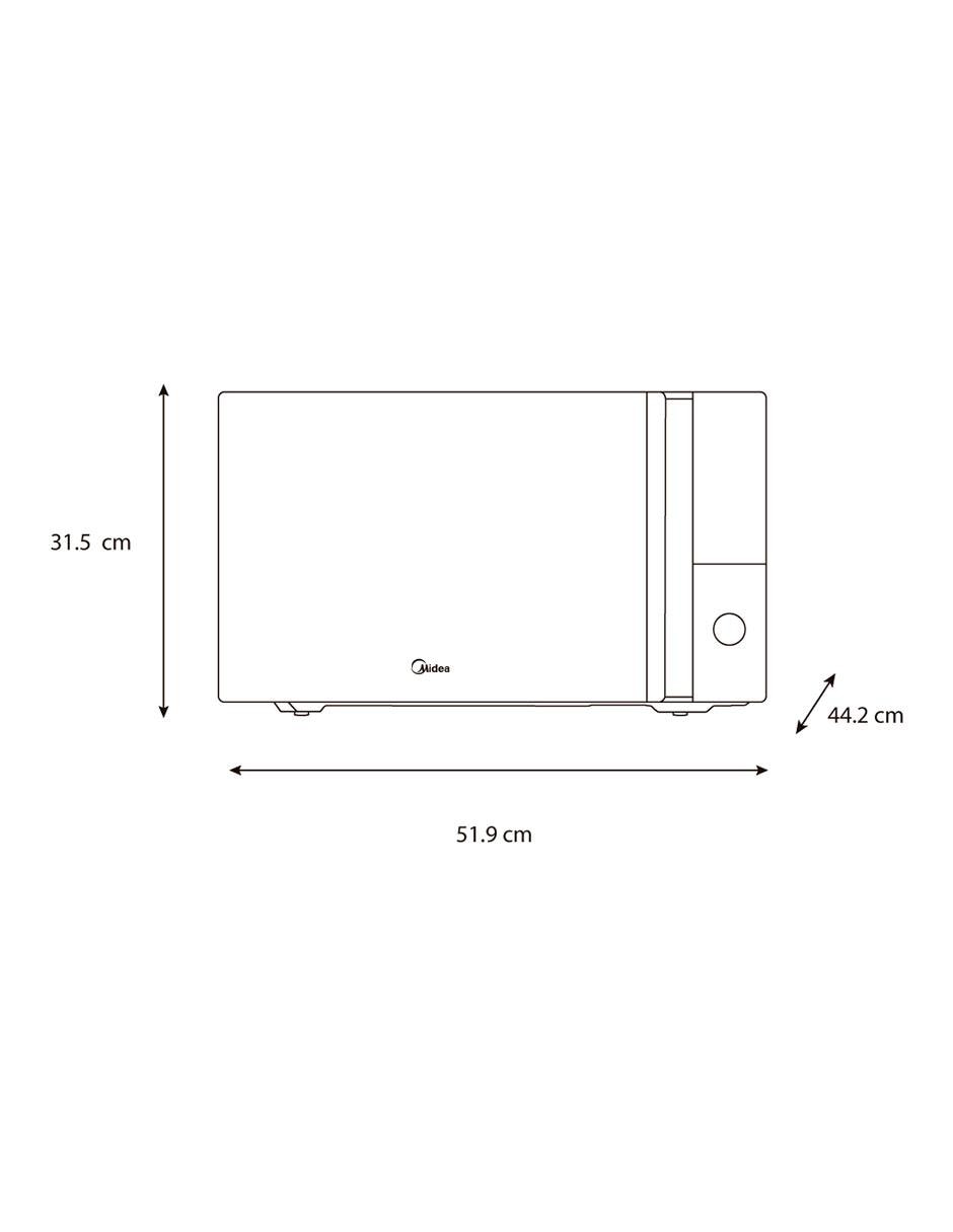 Horno de microondas convencional Midea modelo MMDT14S2MG de 1.4 pies cúbicos
