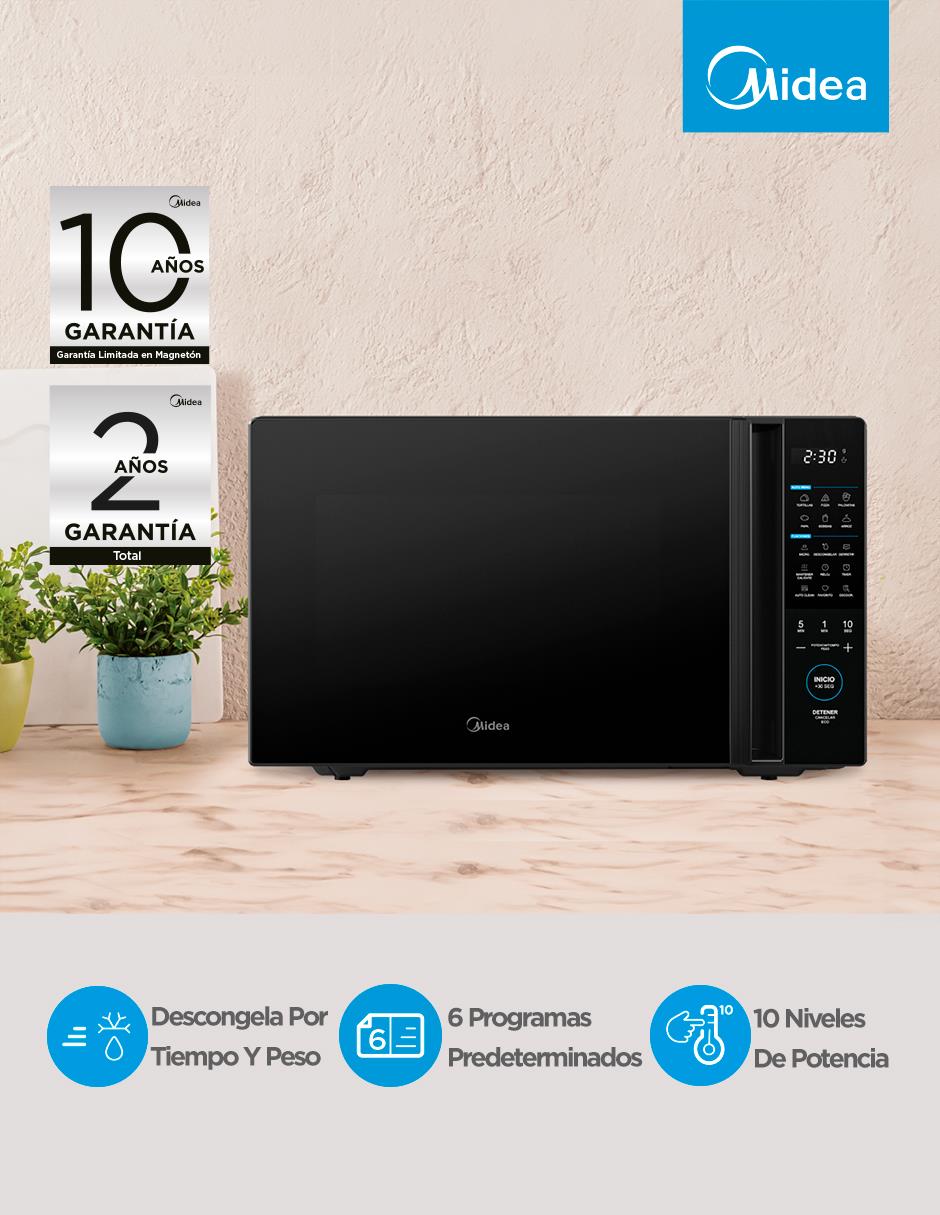 Horno de microondas convencional Midea modelo MMDT11S2MB de 1.1 pies cúbicos