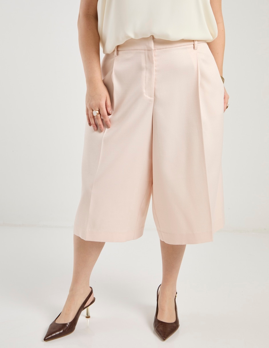 Pantalón coulotte wide leg para mujer