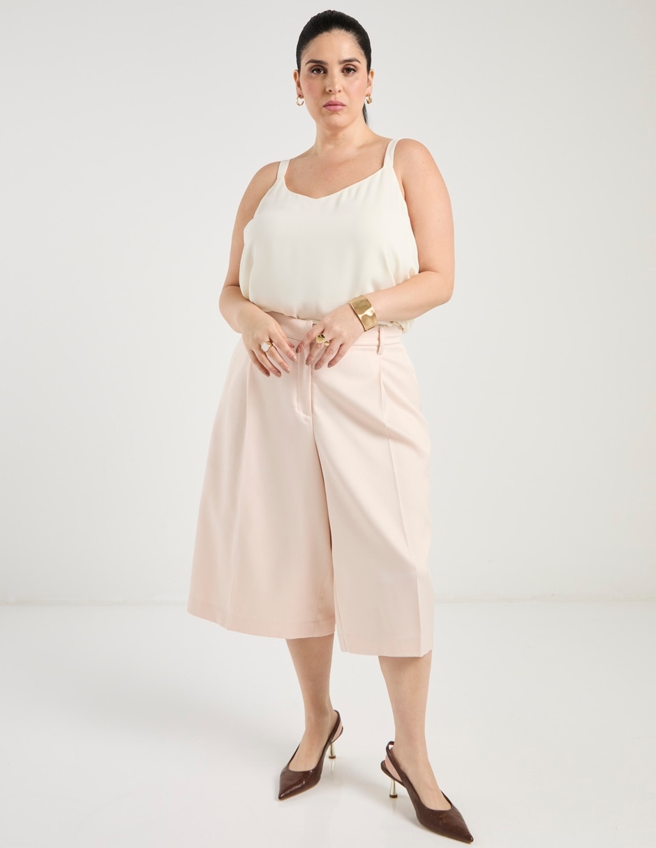 Pantalón coulotte wide leg para mujer 4