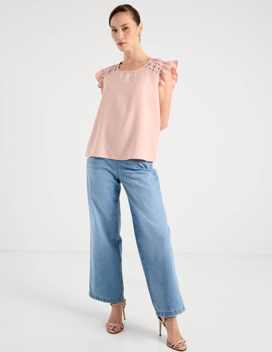Jeans coulotte amplio Week by Weekend para mujer