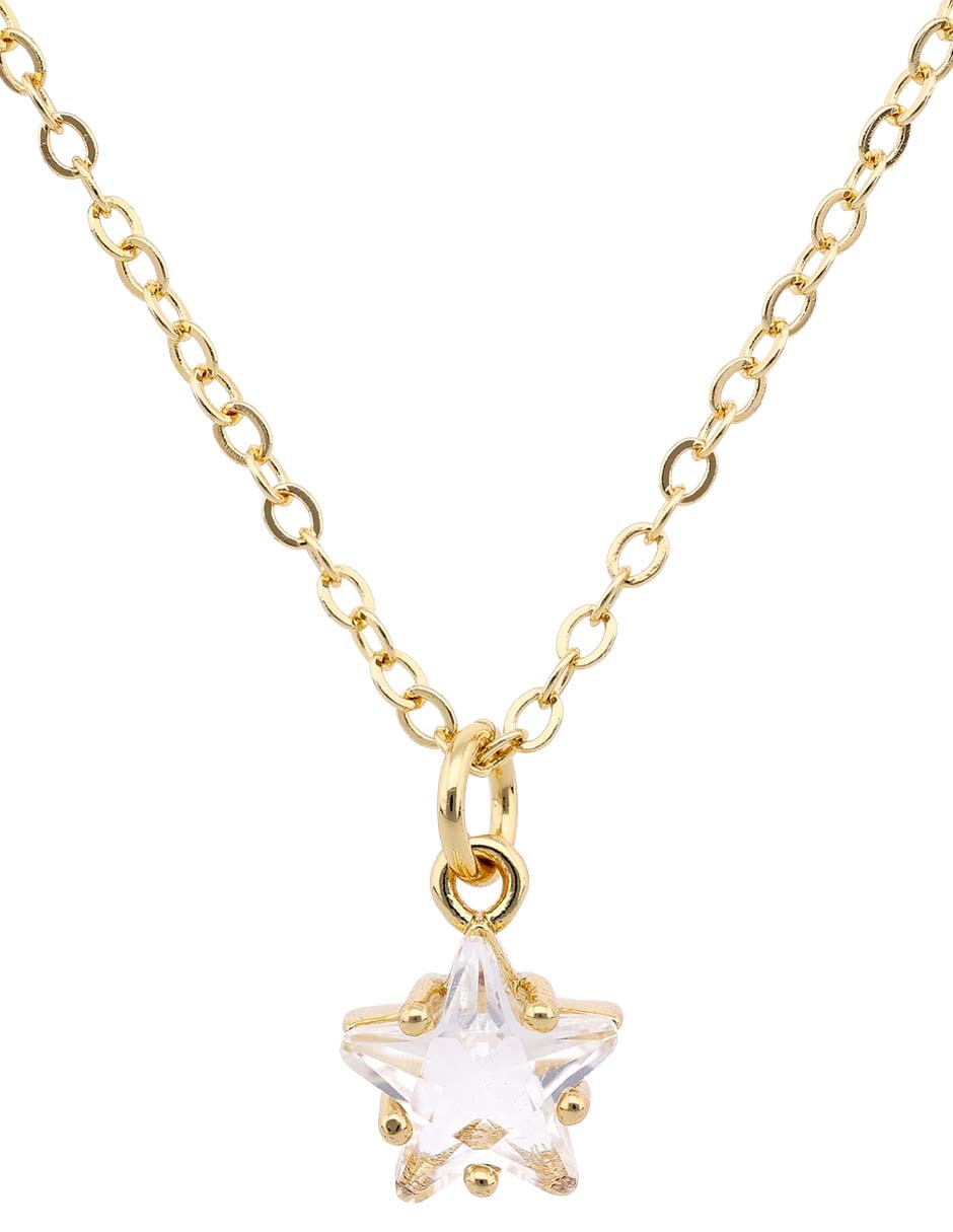 Collar con dije estrella 18 K