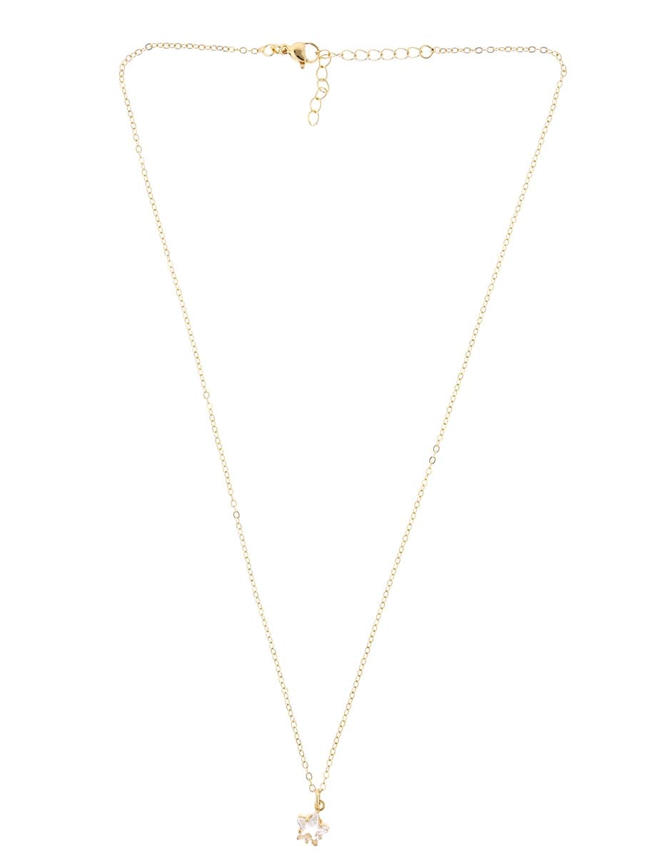 Collar con dije estrella 18 K