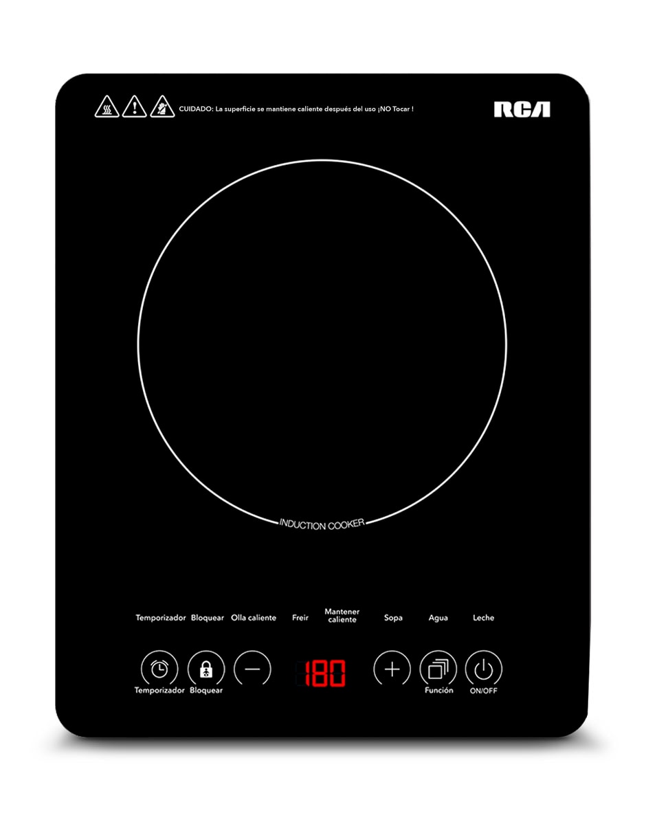 Parrilla eléctrica RCA RC-12A3 de cristal templado