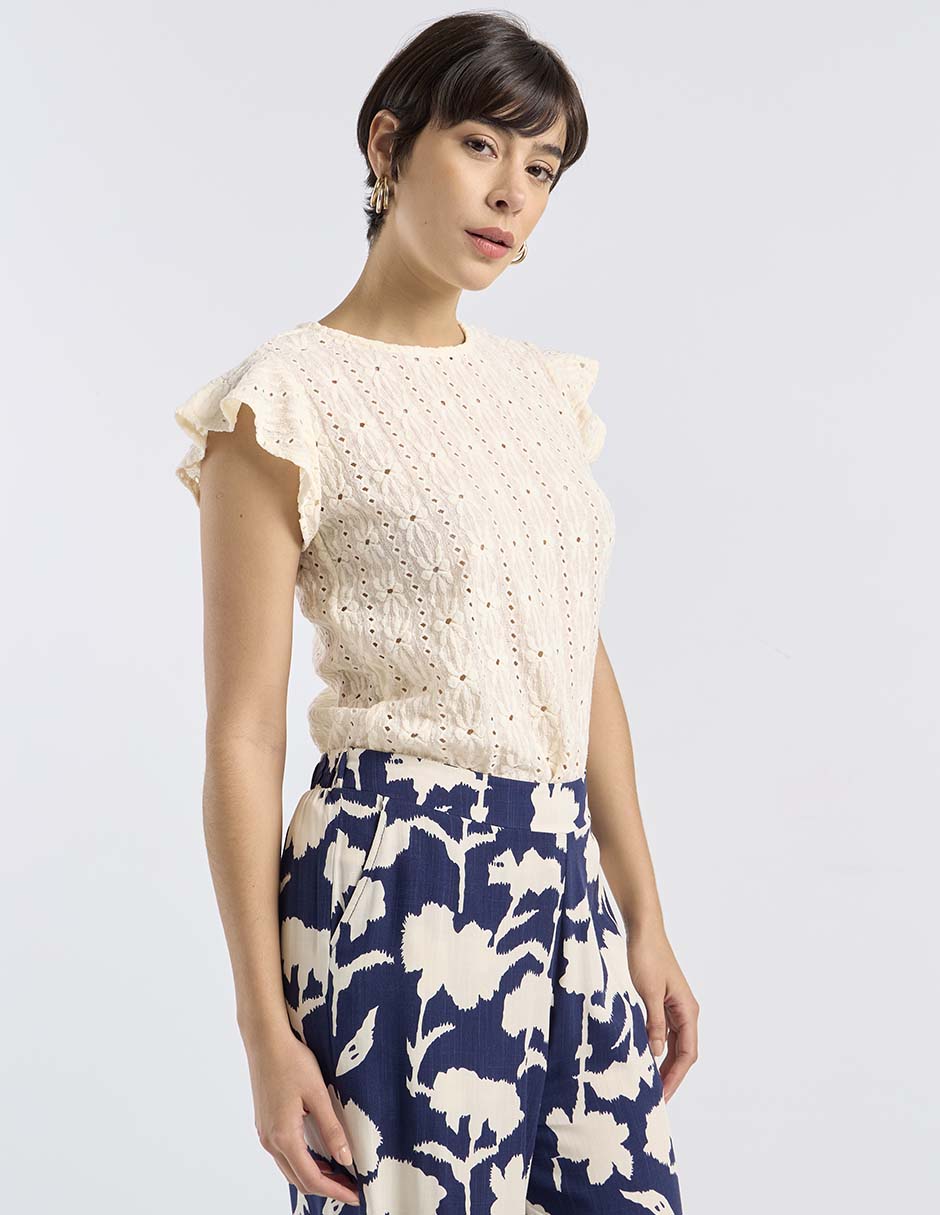 Blusa Week By Weekend manga corta para mujer