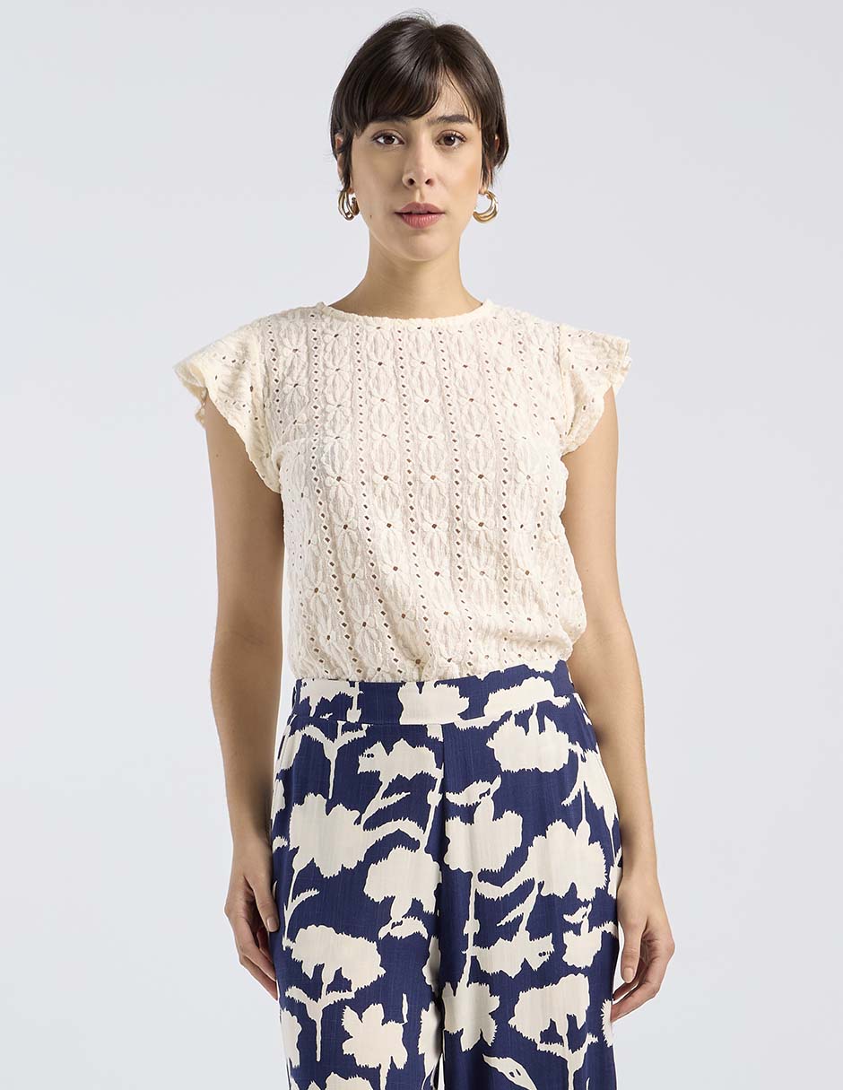 Blusa Week By Weekend manga corta para mujer