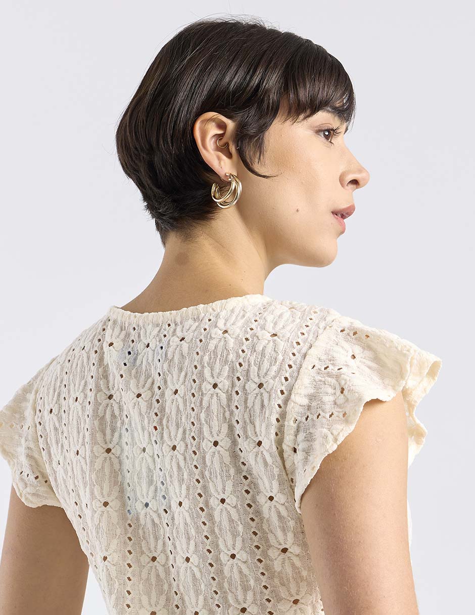 Blusa Week By Weekend manga corta para mujer