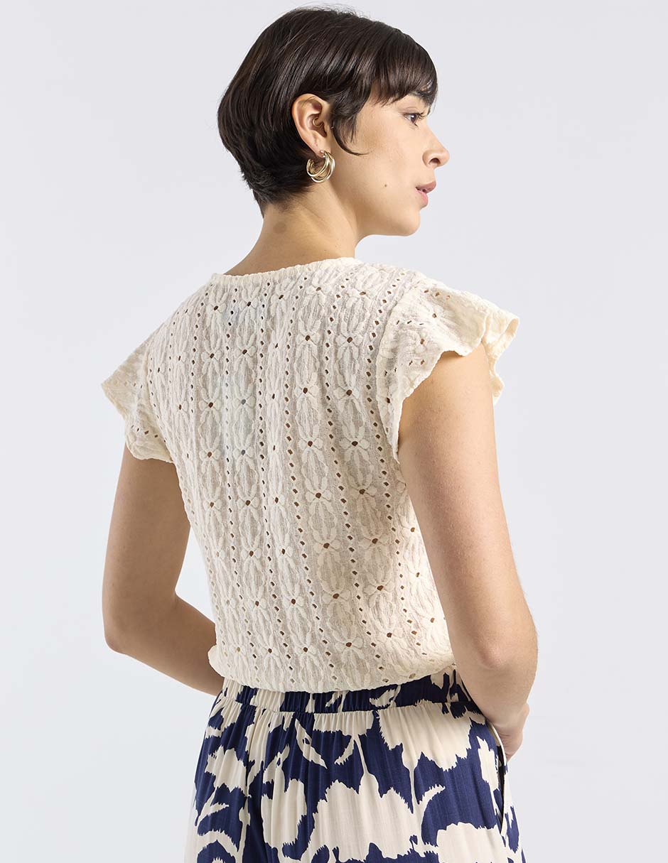Blusa Week By Weekend manga corta para mujer