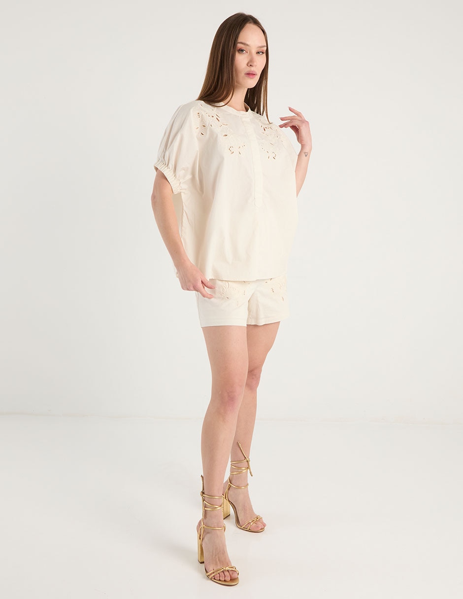 Blusa manga corta para mujer 8