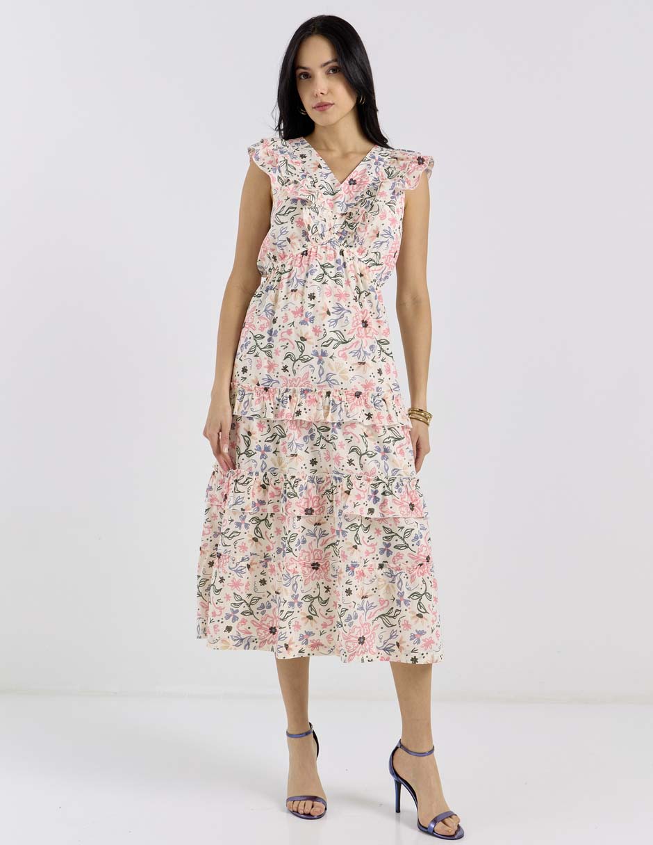 Vestido midi casual para mujer Vestido midi casual para mujer