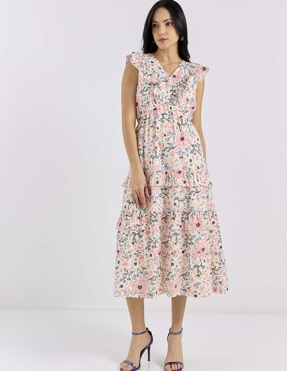 Vestido midi casual para mujer