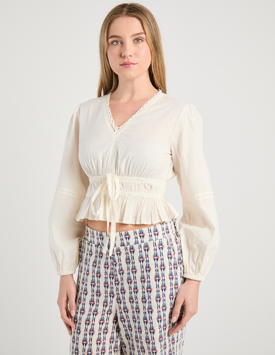 Blusa manga larga para mujer 7
