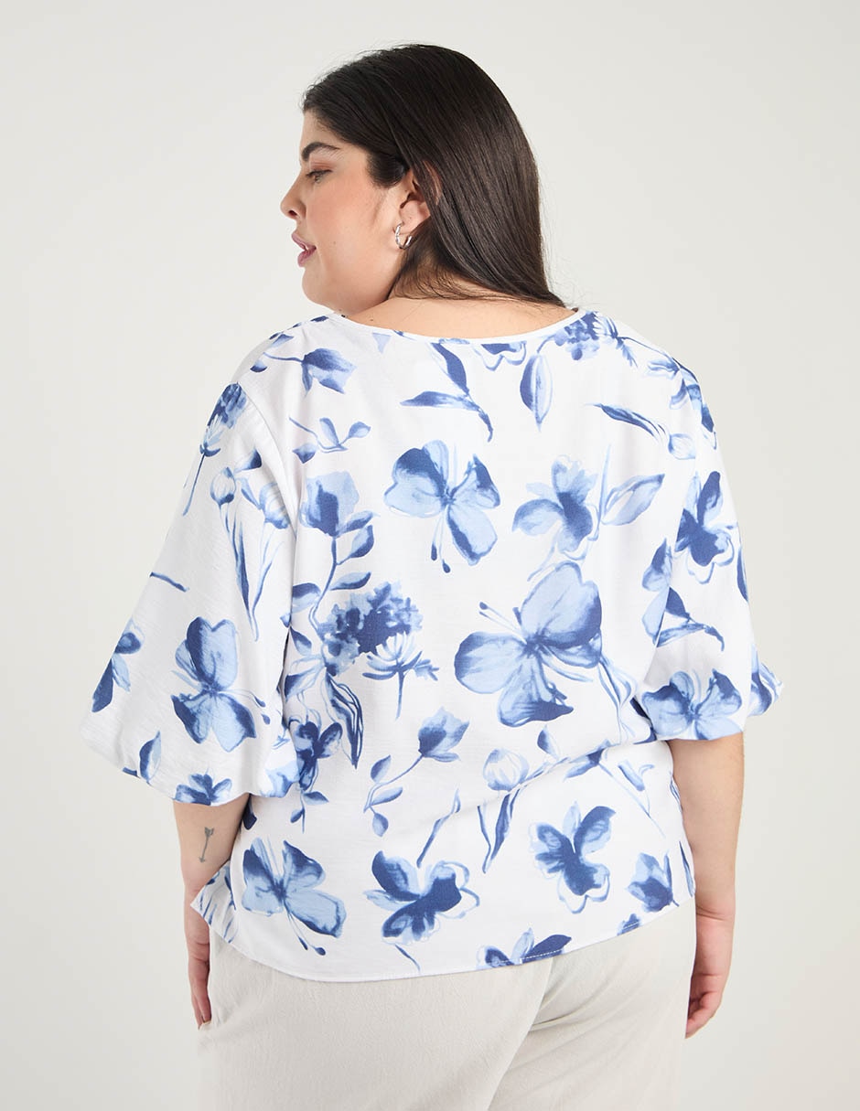 Blusa manga al codo para mujer 11