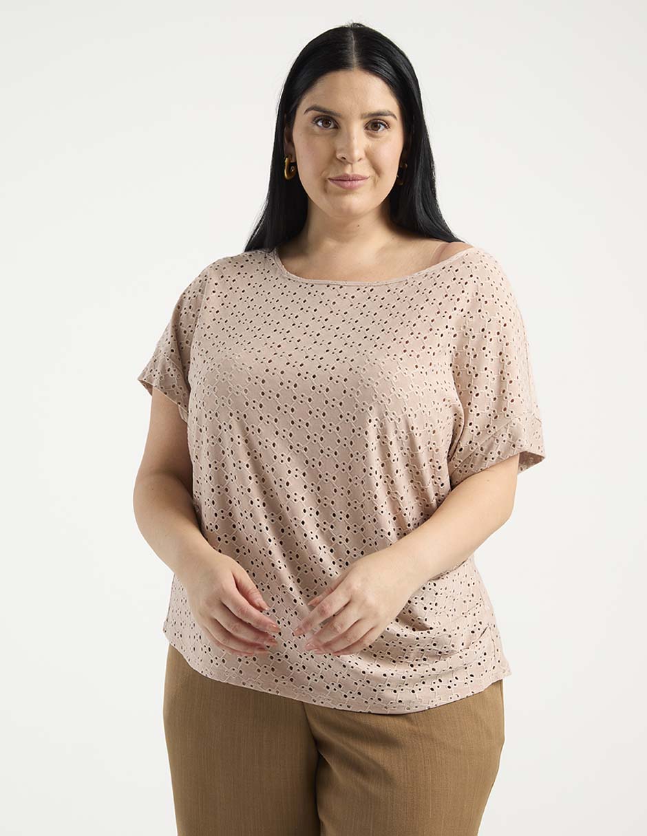 Playera manga corta cuello redondo mujer Playera manga corta cuello redondo mujer