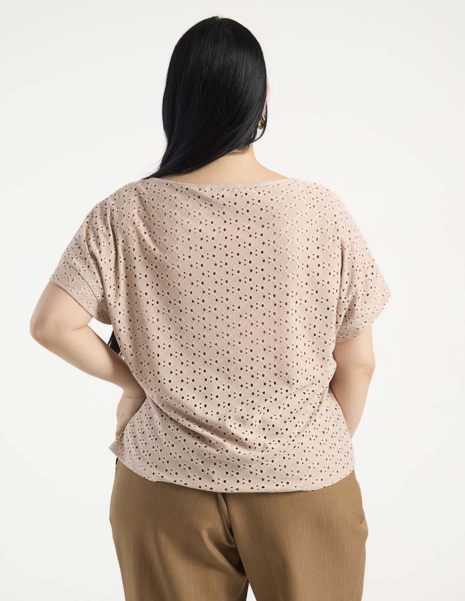 Playera manga corta cuello redondo mujer 4