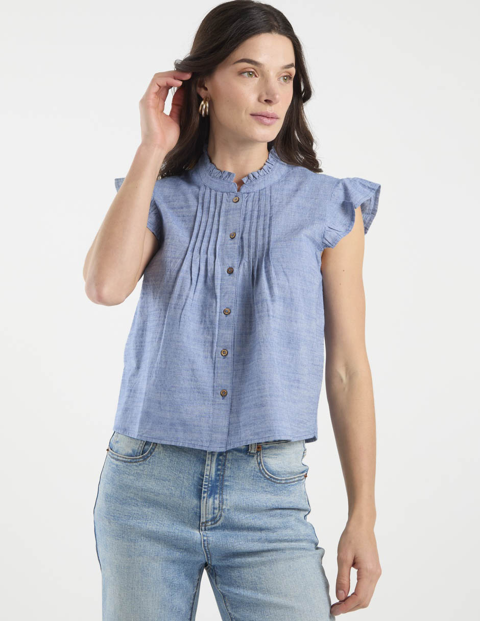 Blusa manga corta para mujer 7