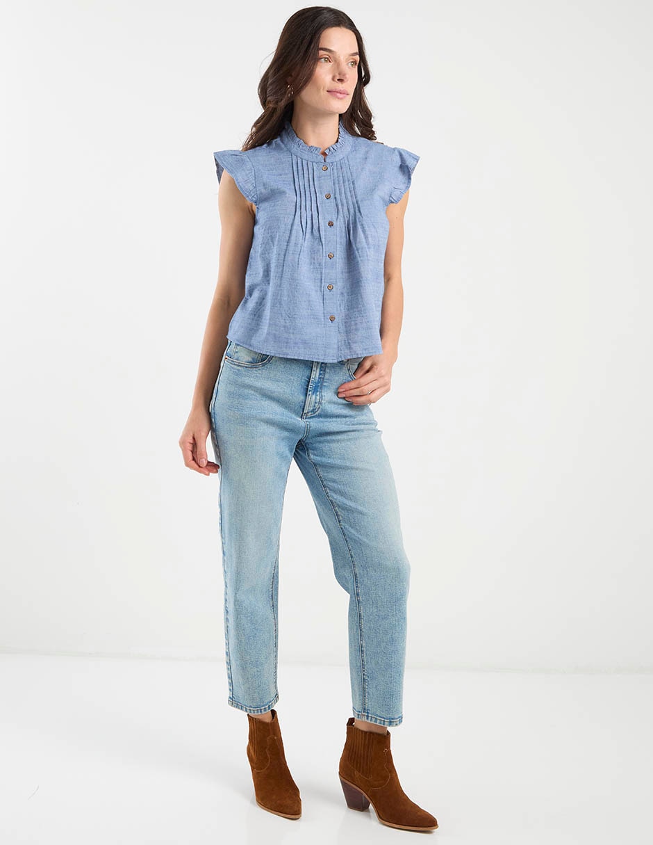 Blusa manga corta para mujer 8