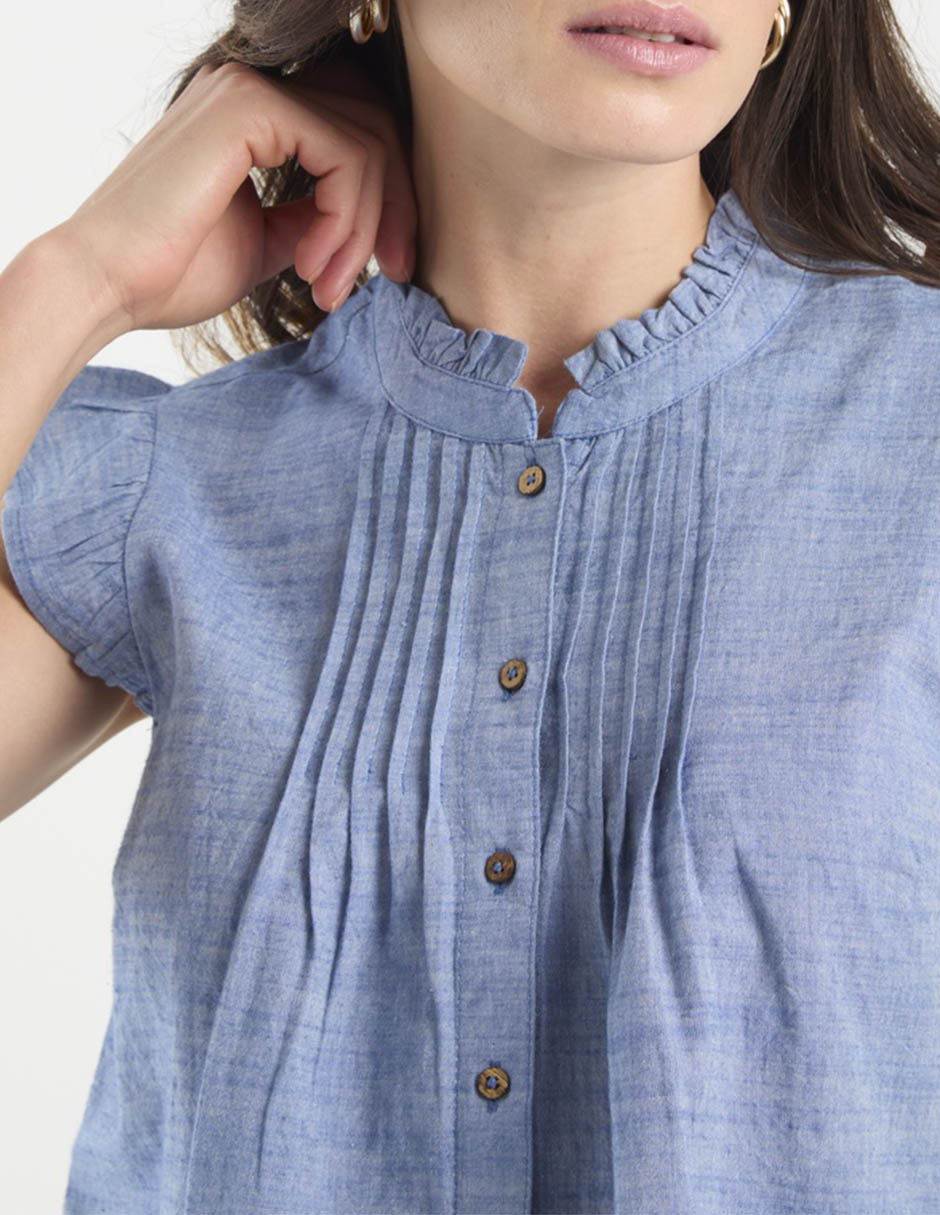 Blusa manga corta para mujer 9