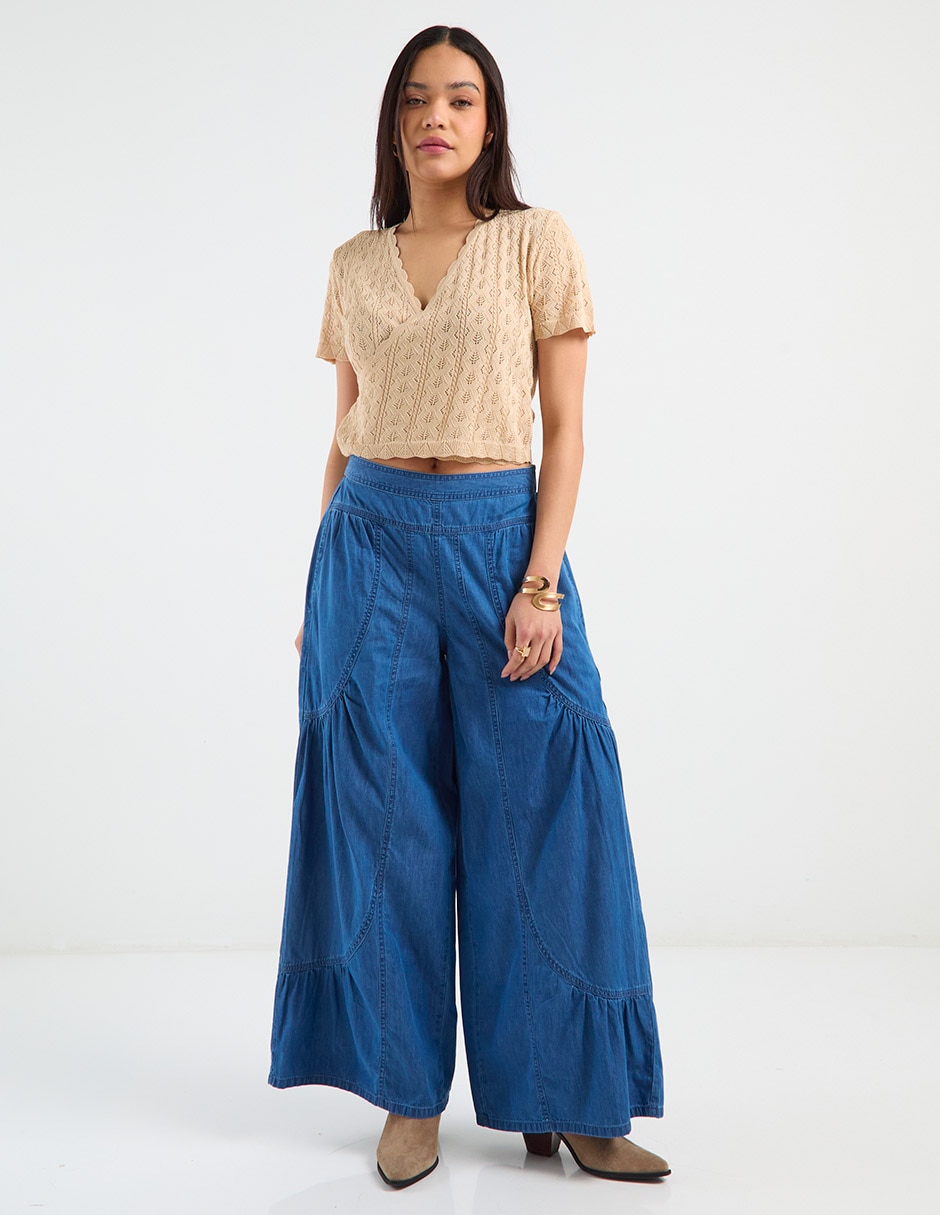 Jeans acampanado para mujer 4