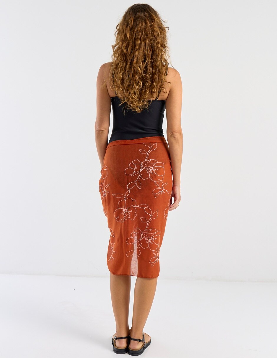 Pareo con estampado floral para mujer 6