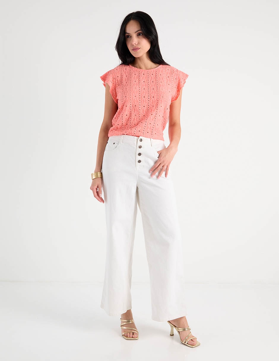 Blusa Week By Weekend manga corta para mujer