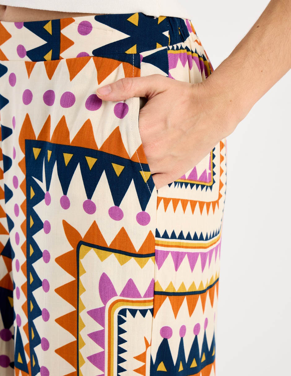 Pantalón relaxed week by weekend flare para mujer