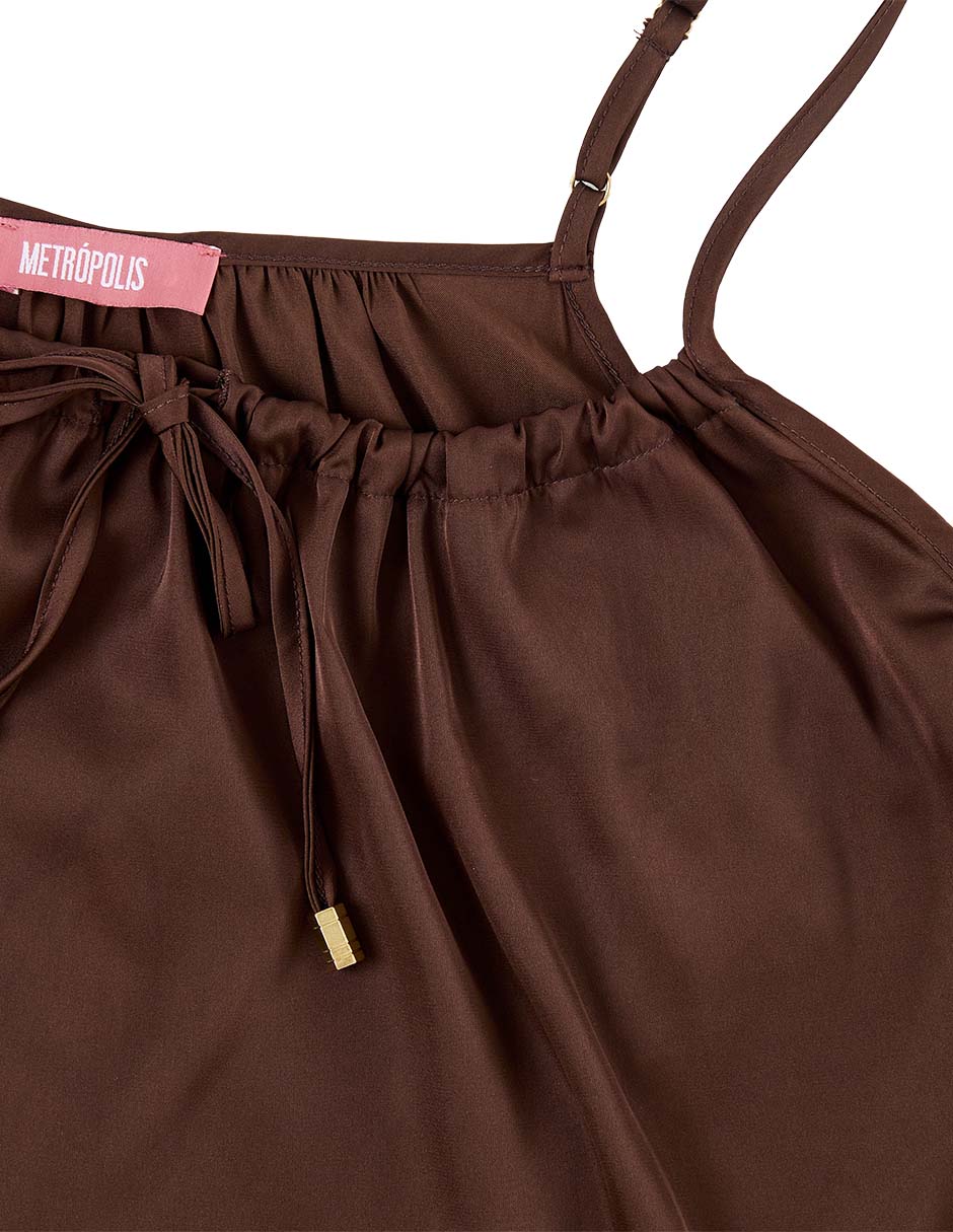 Top escote medio tirante ajustable