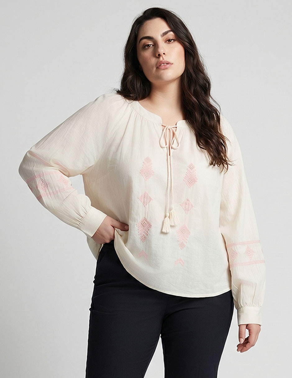 Blusa Weekend Plus manga larga para mujer