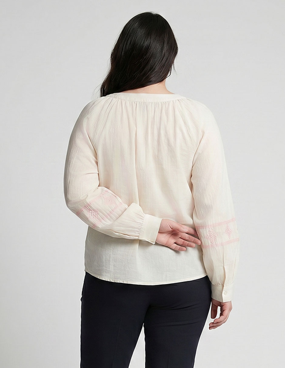 Blusa manga larga para mujer