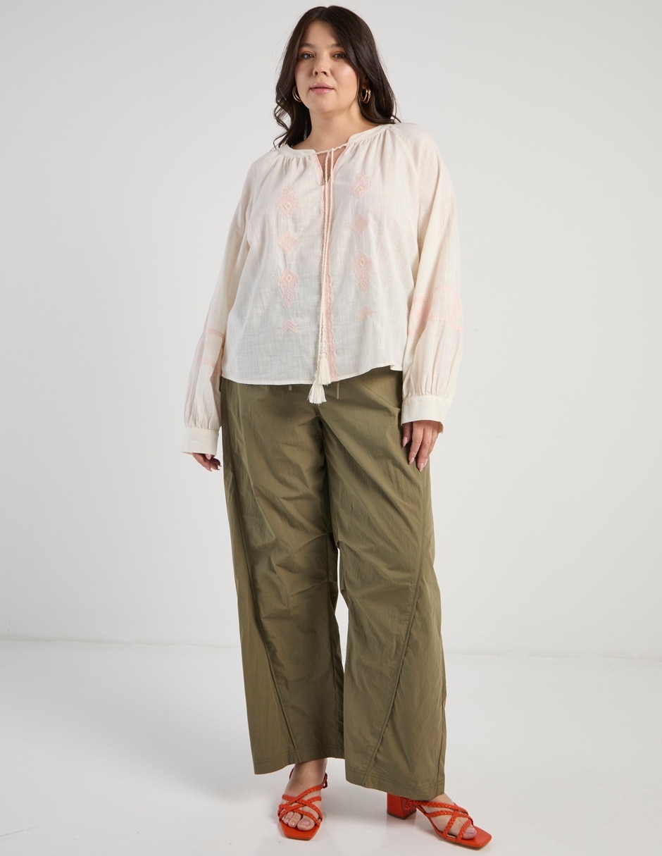 Blusa manga larga para mujer