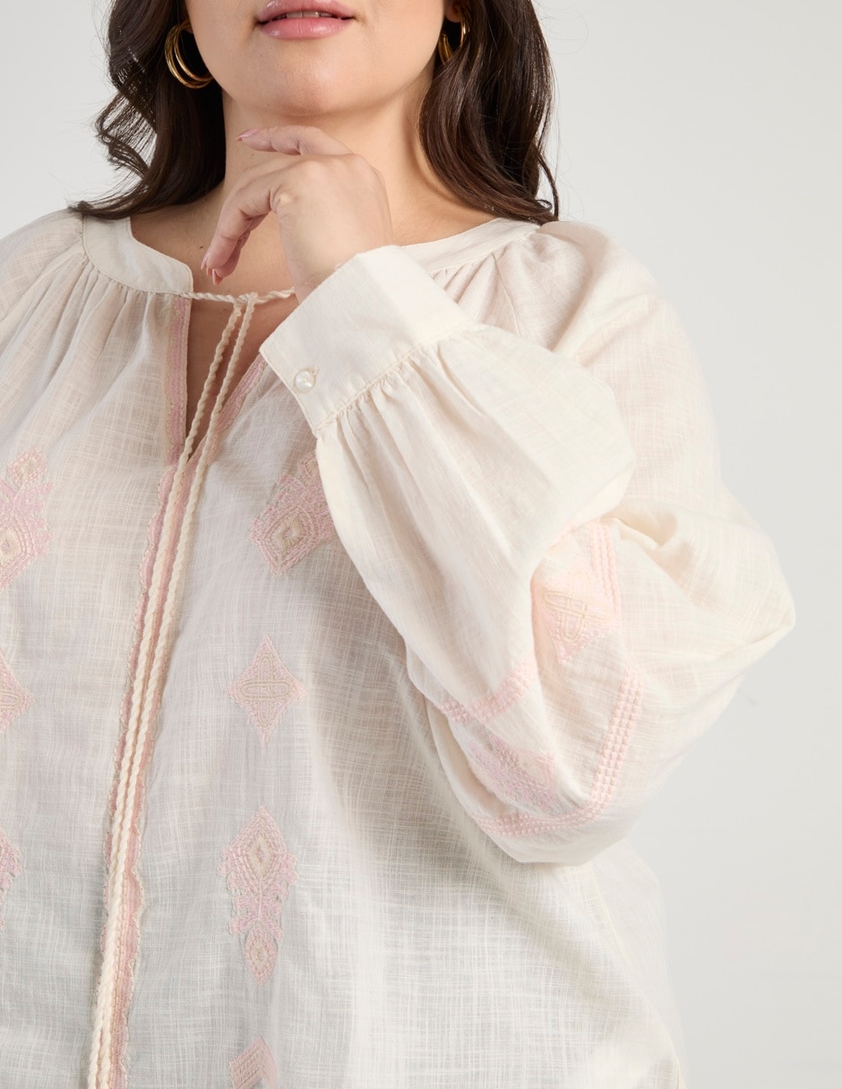 Blusa manga larga para mujer