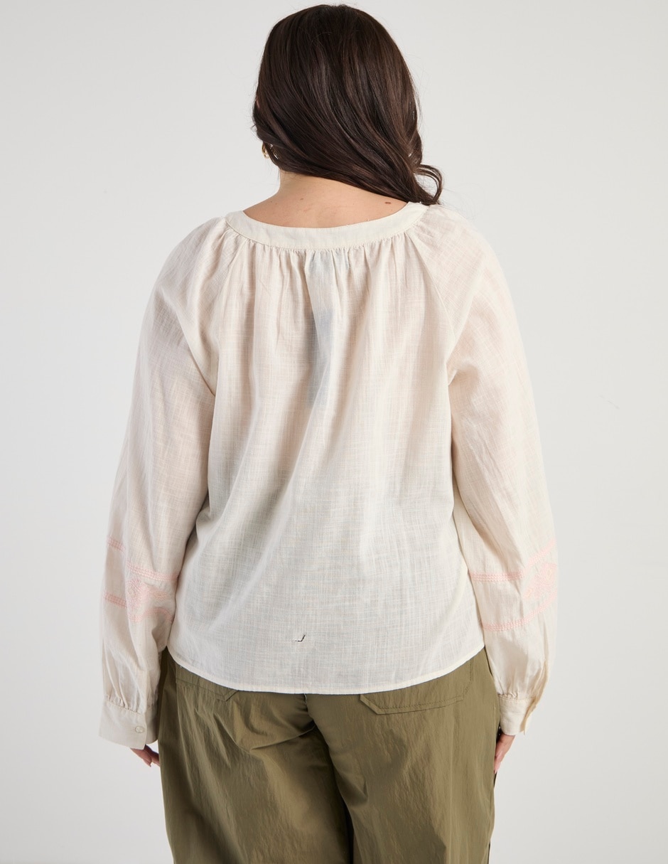 Blusa manga larga para mujer