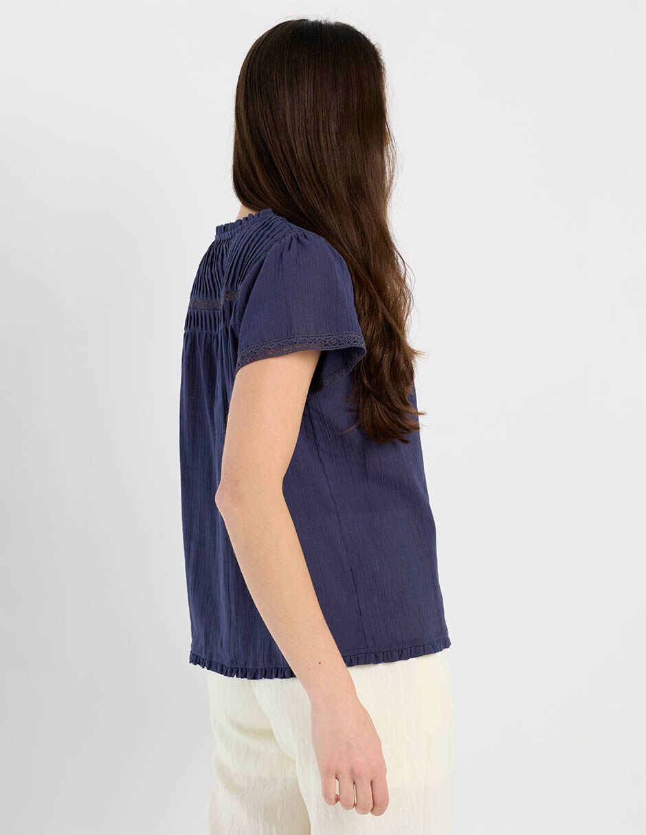 Blusa Charol By October manga corta para mujer 11