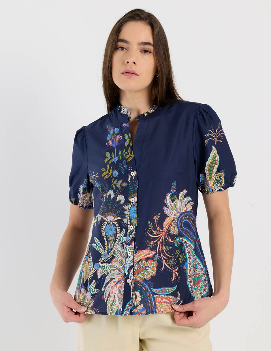 Blusa Charol By October manga corta para mujer 1