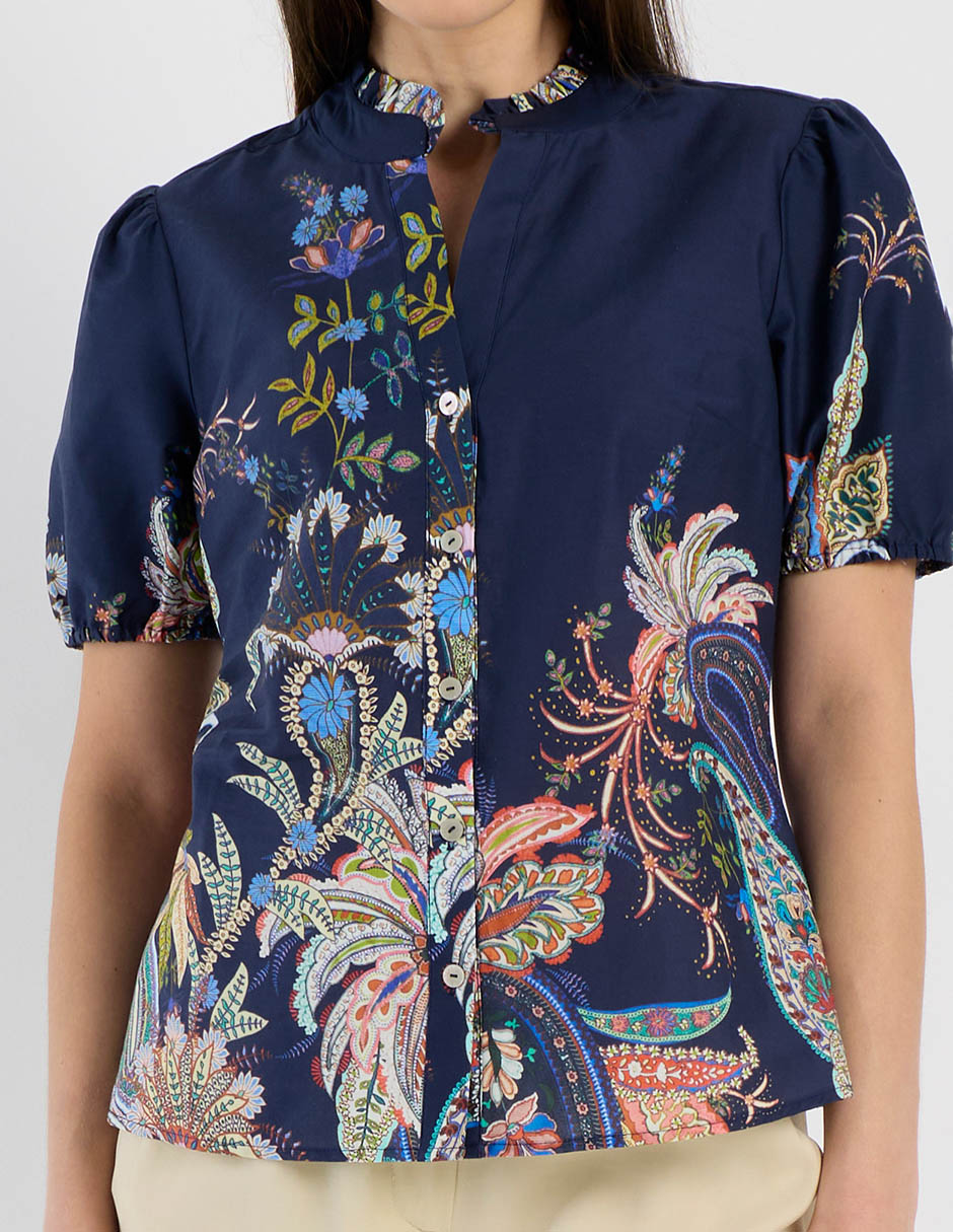 Blusa Charol By October manga corta para mujer 7