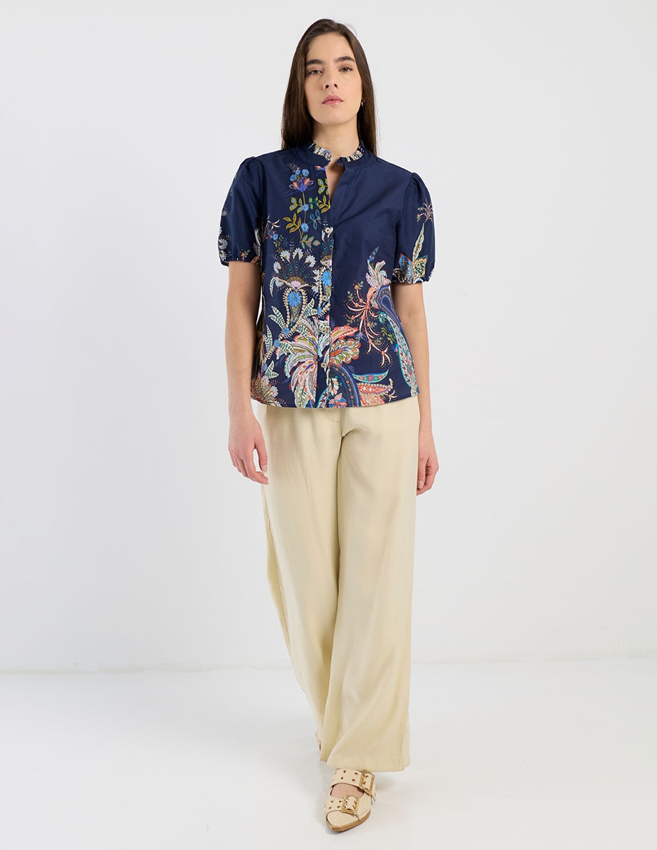 Blusa Charol By October manga corta para mujer 8