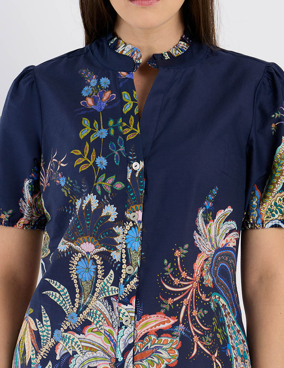Blusa Charol By October manga corta para mujer 9