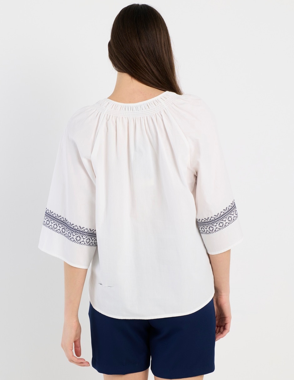 Blusa Charol By October manga 3/4 para mujer 11