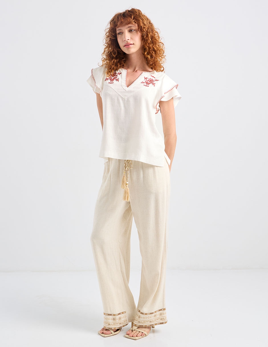 Blusa manga corta para mujer 8