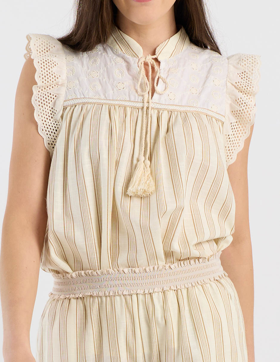 Blusa Charol By October manga corta para mujer 1