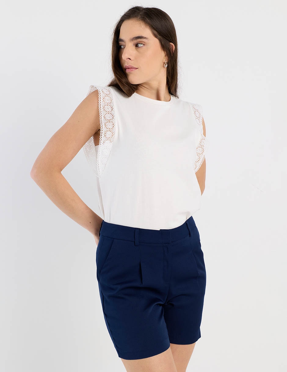 Playera Charol By October manga corta para mujer 1