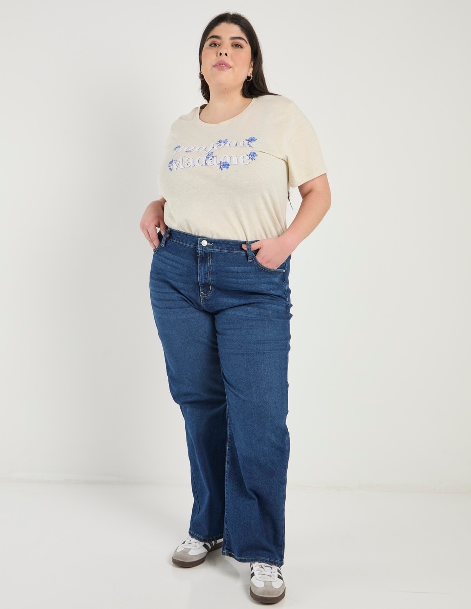 Playera manga corta cuello redondo para mujer 2