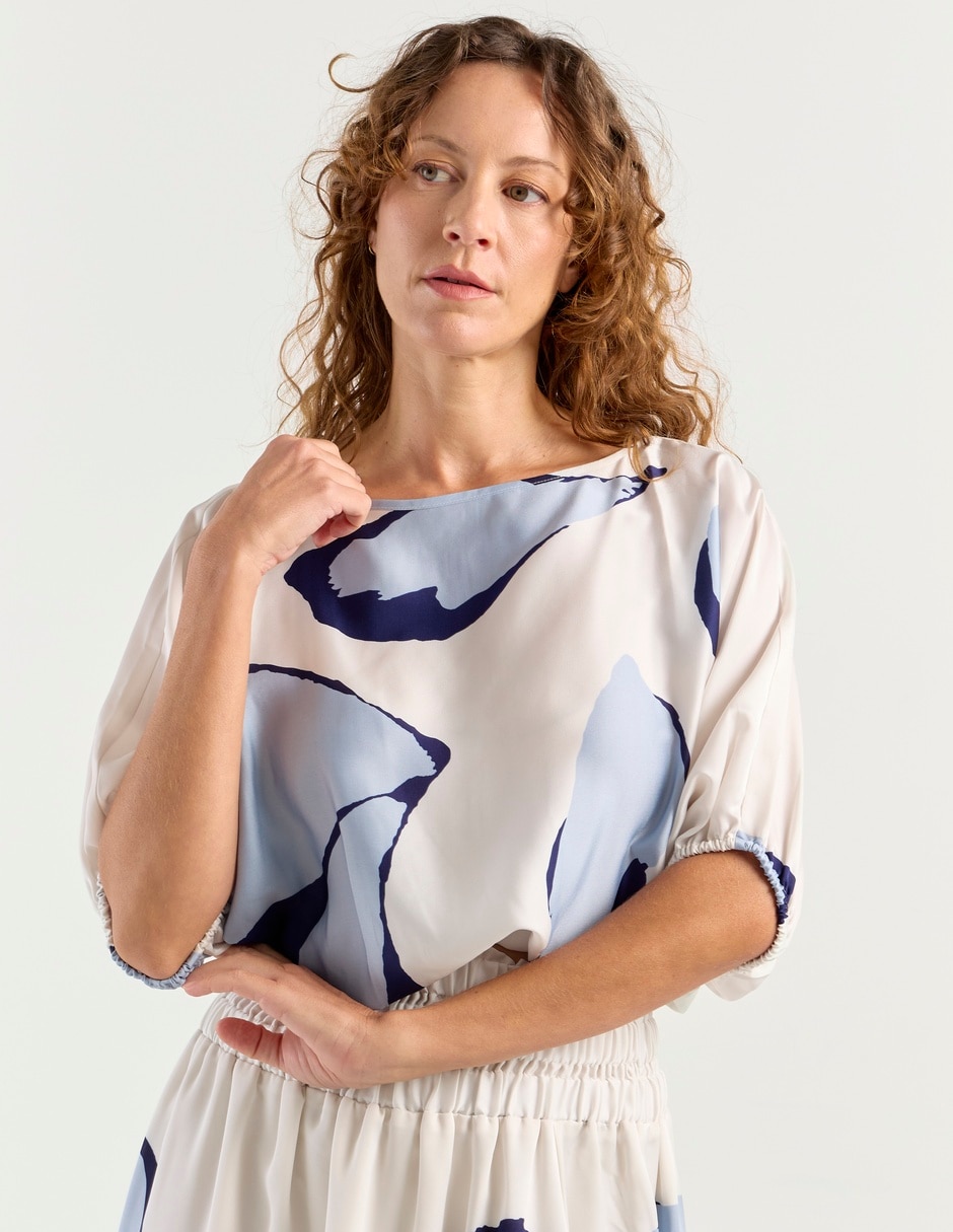 Blusa Liz& manga al codo para mujer 1